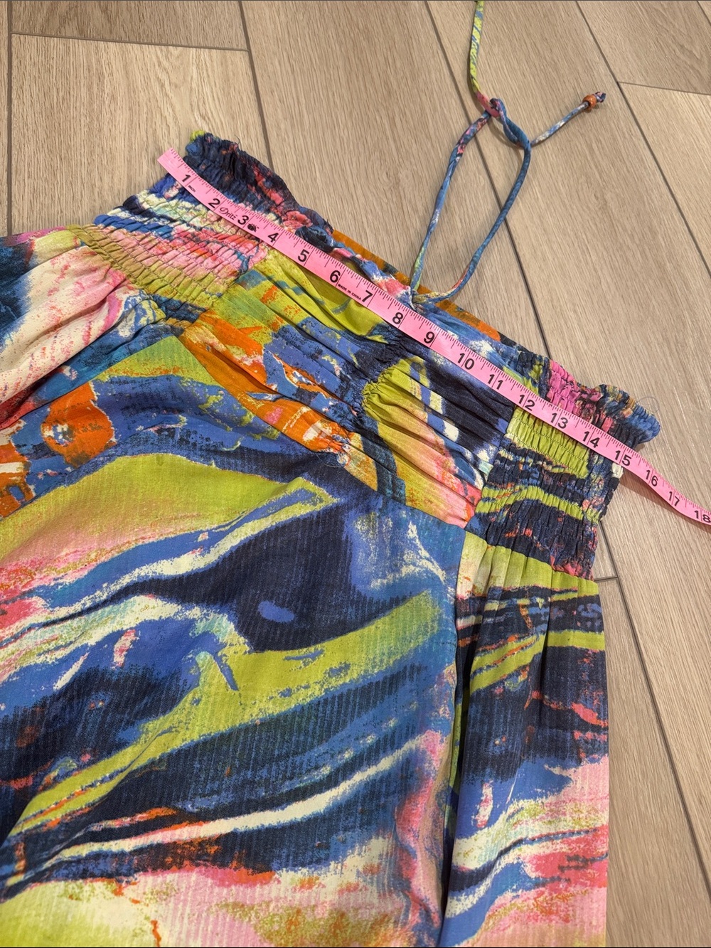 Harlem Jumpsuit All Over Print Halter Top Sz S/M Hippie Festival Bright - Picture 5 of 7